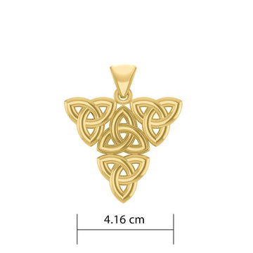 Celtic Trinity Solid Gold Pendant GPD5803 - Jewelry